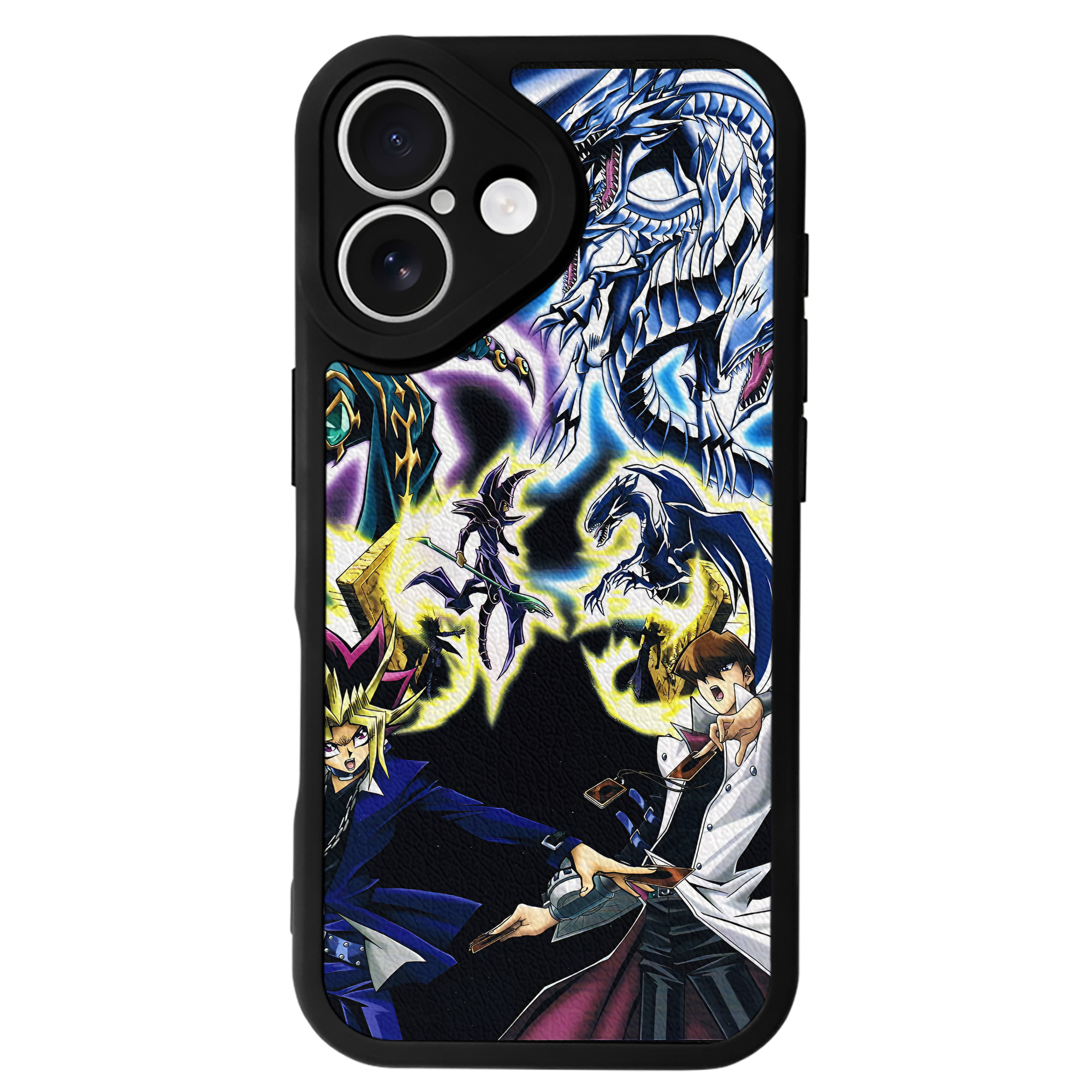 （画像用） 遊☆戯☆王 Yu-Gi-Oh! 【iPhone 16シリーズ対応】シリコンスマホケース（レザー調） 材質：シリコン